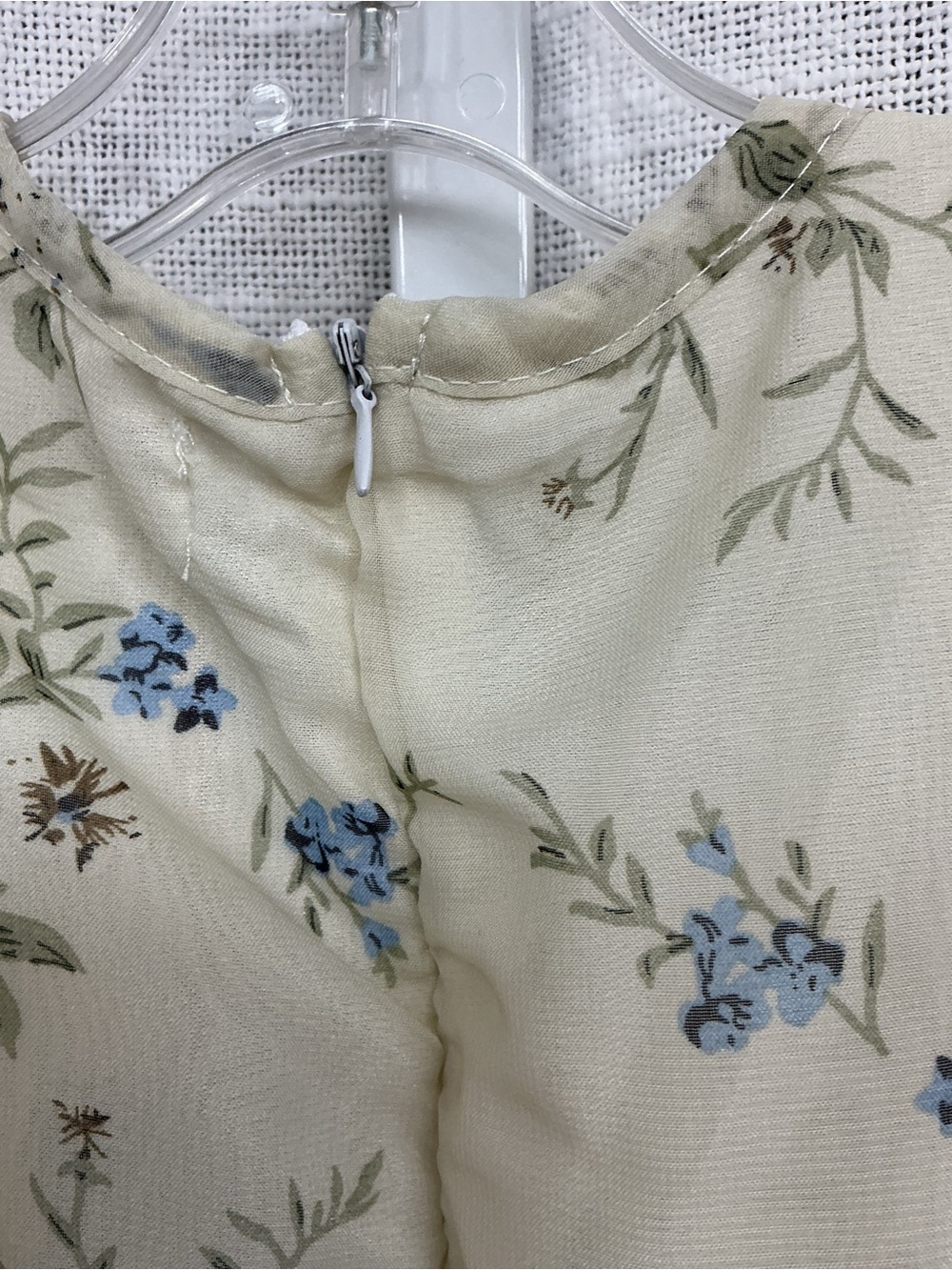 Girls' Peyton Bre Floral Smocked-Waist Casual Dress in Light Beige - Picture 6 of 8